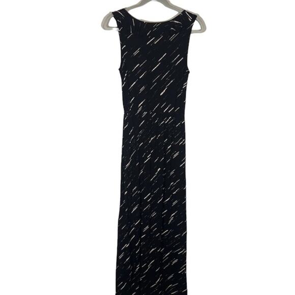 Apt. 9 Black & White Sleeveless V-Neck Side Slit Long Dress Women Sz S - Picture 2 of 12